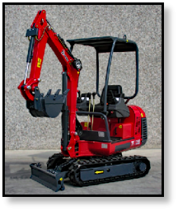 mini-excavator for road construction